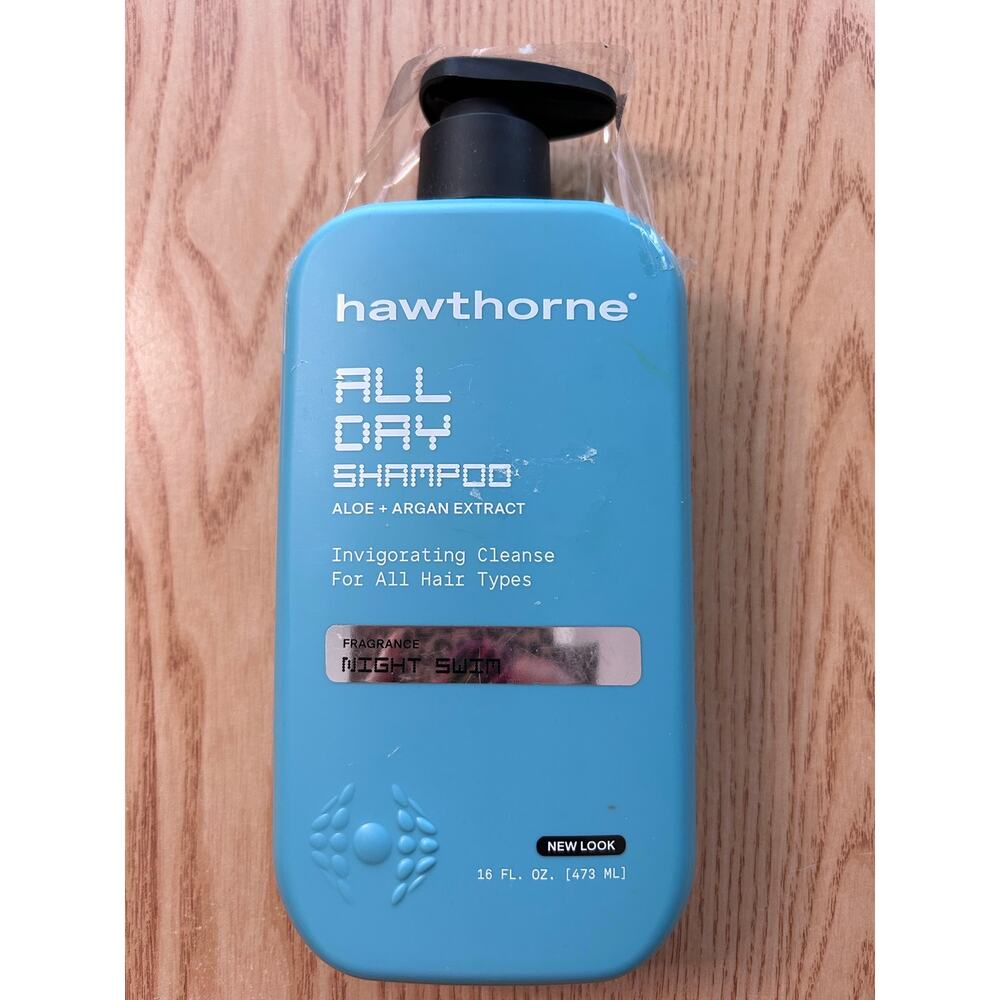 New Hawthorne Invigorating Shampoo Night Swim Blue Spruce Italian Bergamot 16oz